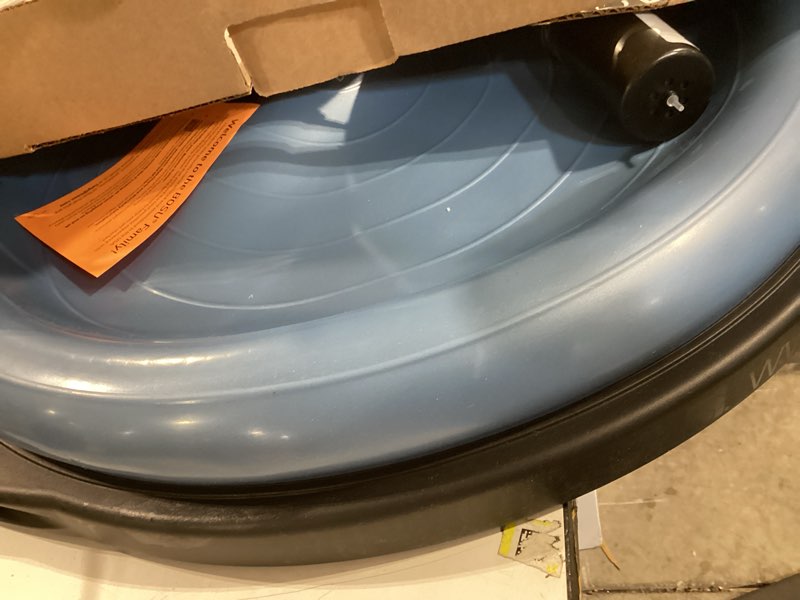 Condition photo showing Good Condition for Bosu Balance Ball Exercise Trainer, Home Gym Equipment w/ Guided Workouts & Pump, 26", Blue - Inflatable Fitness Platform for Strength Training, Standing, Balancing, and Core Workout Light Blue/Black
