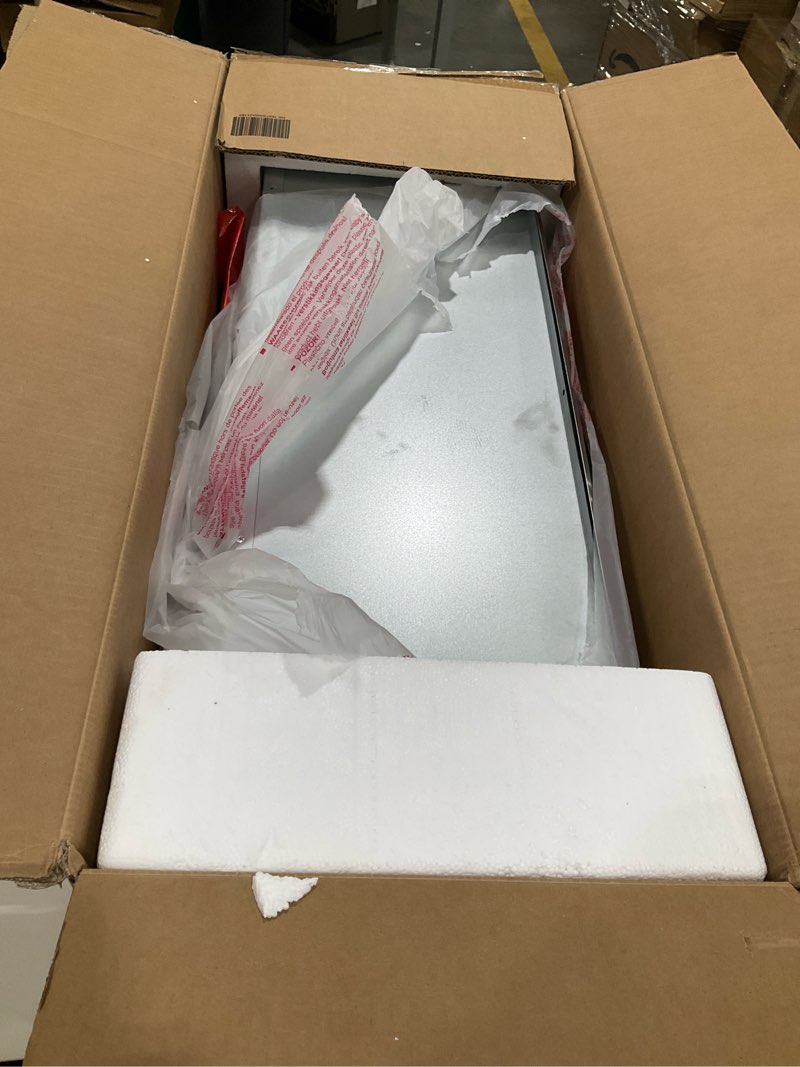 Condition photo showing Good Condition for Comfee' Range Hood 27 inch, Built-in/Insert Vent Hood 450 CFM, 3 Speed Gesture Sensing & Touch Control Panel Stainless Steel Kitchen Stove Hood, Ducted/Ductless Convertible Duct 27 inch Build in Stainless Steel