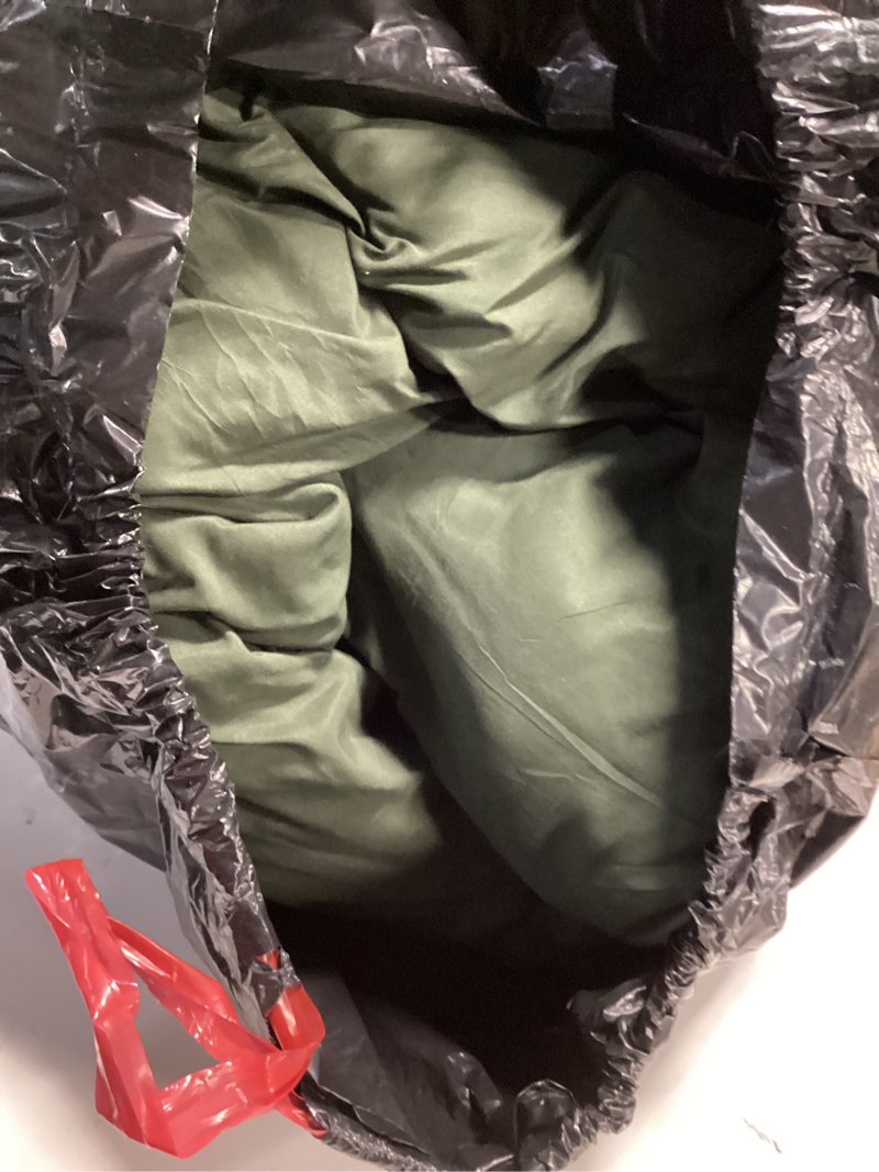 Condition photo showing As Is for CozyLux King Size Comforter Set Olive Green Seersucker 7 Pieces Bed in a Bag King Comforter Set with Sheets, Luxury Bedding Set with Down Alternative Comforter, Sheets, Pillowcases & Shams All Seasons Olive Green King