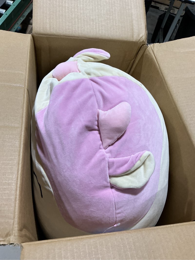 Condition photo showing Good Condition for squishmallows original 20-inch caedyn cream cow with pink spots - official jazwares jumbo plush
