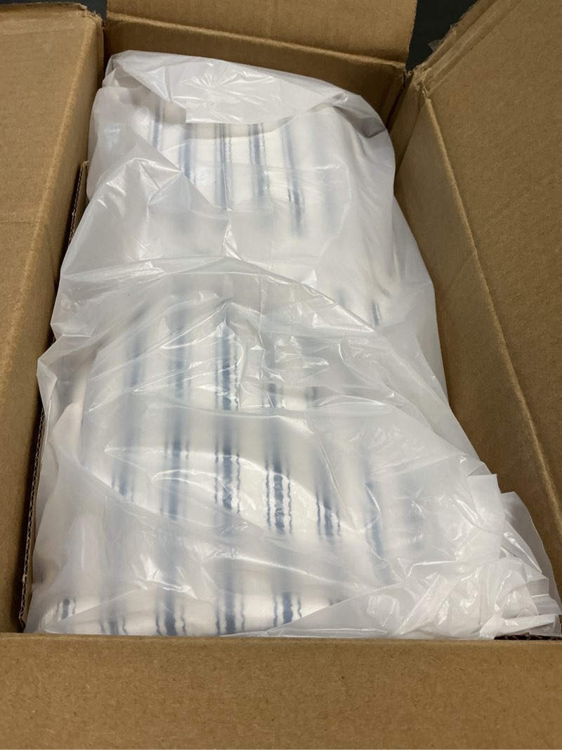 Condition photo showing Good Condition for levtex home - martha stripe quilt set - full/queen quilt and two standard shams - stripe - blue white - quilt (88x92in.) and shams (20x26in.) - reversible - cotton quilt - full/queen blue