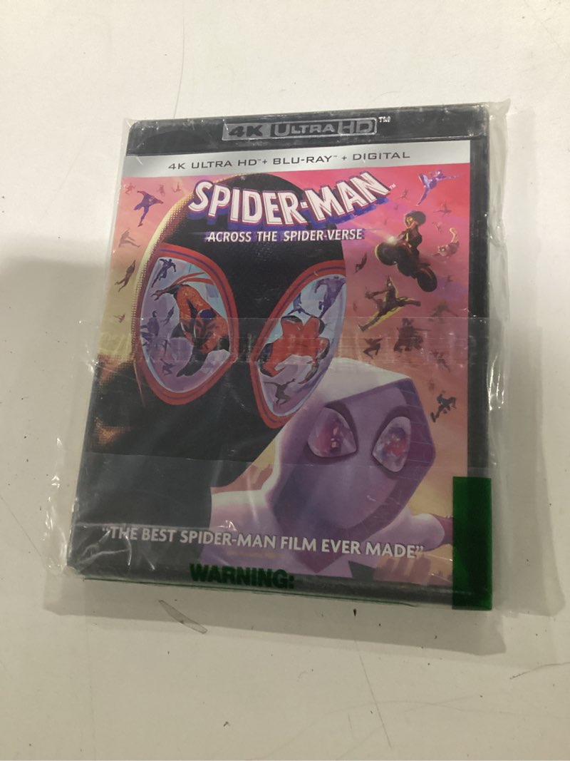 Condition photo showing New/Like New for spider-man: across the spider-verse - 4k + blu-ray + digital
