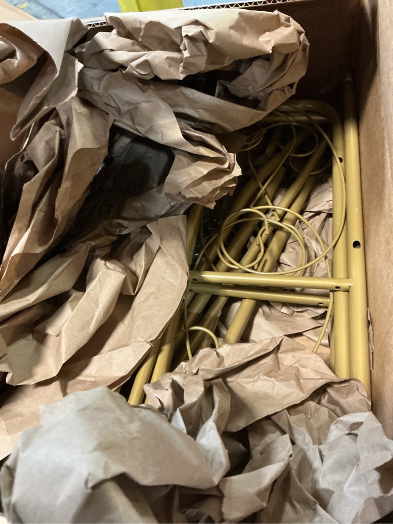 Condition photo showing As Is for home bi over the toilet storage shelf, 3-tier over toilet bathroom organizer rack, freestanding space saver toilet stands with hooks, gold