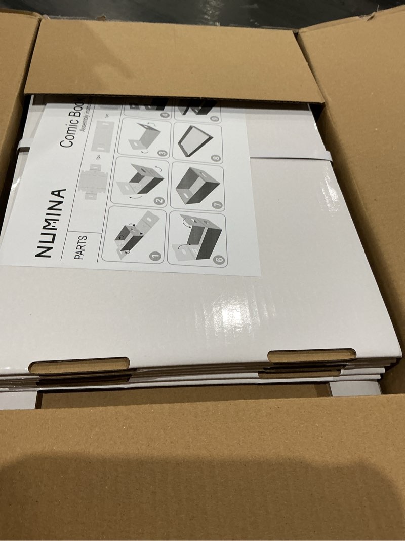 Condition photo showing Good Condition for numina wide flat comic book storage boxes – 6 pack heavy duty low profile magazine storage for oversized comics, art books, large prints & graphic novels | stackable horizontal organizer