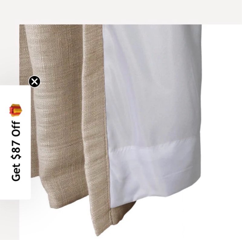 Room Darkening, Cotton White, 117 gsm