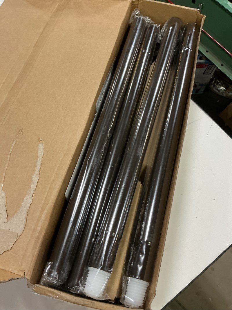 Condition photo showing Good Condition for KAMANINA 1 Inch Curtain Rods for Windows 66 to 120 Inches Bronze Heavy Duty Curtain 32 to 120 (2.6-10ft), Adjustable Long Drapery Rods with Marbled Finials Bronze 66-120"