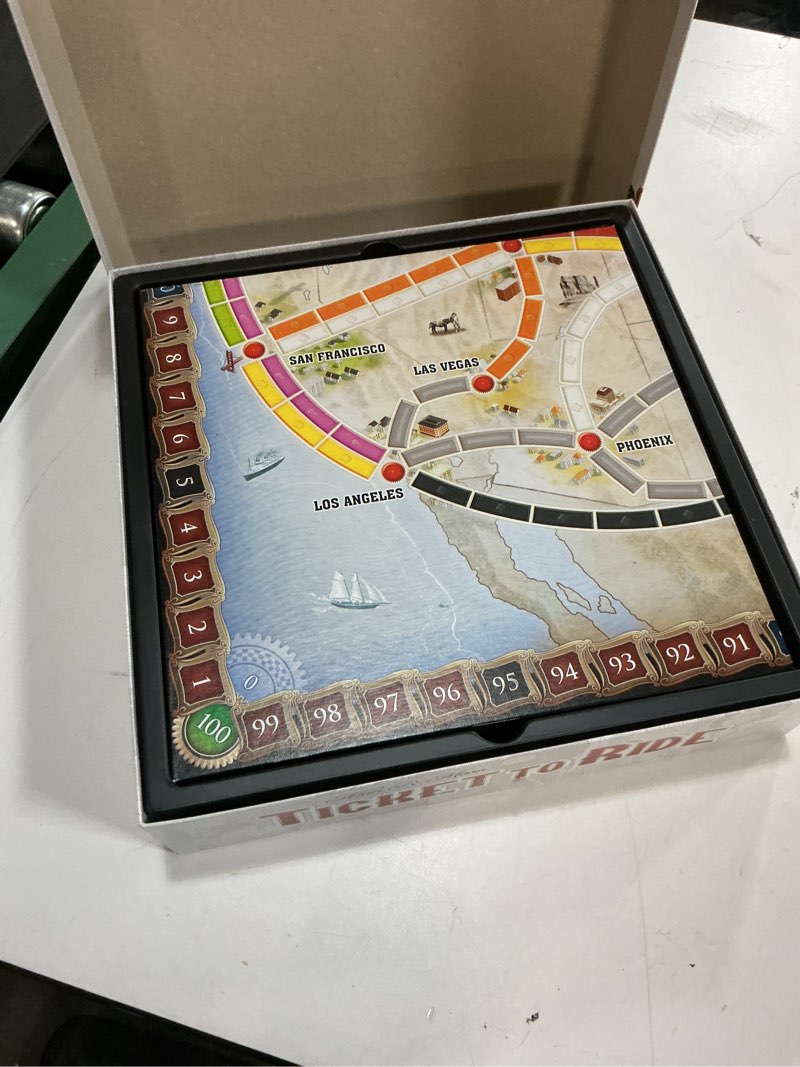 Condition photo showing Good Condition for Asmodee Ticket to Ride Board Game (2025 Refresh) - A Cross-Country Train Adventure for Friends and Family, Strategy Game for Kids & Adults, Ages 8+, 2-5 Players, 30-60 Minute Playtime New Edition