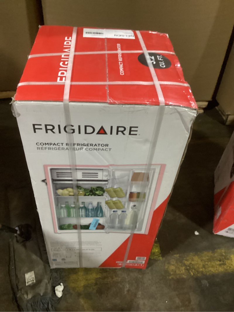 Condition photo showing Good Condition for Frigidaire EFR376 Retro Bar Fridge Refrigerator with Side Bottle Opener, 3.2 cu. Ft, Pink/Coral