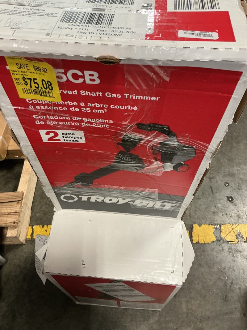 Condition photo showing As Is for troy-bilt 41ad25cb966 16 in. gas string trimmer