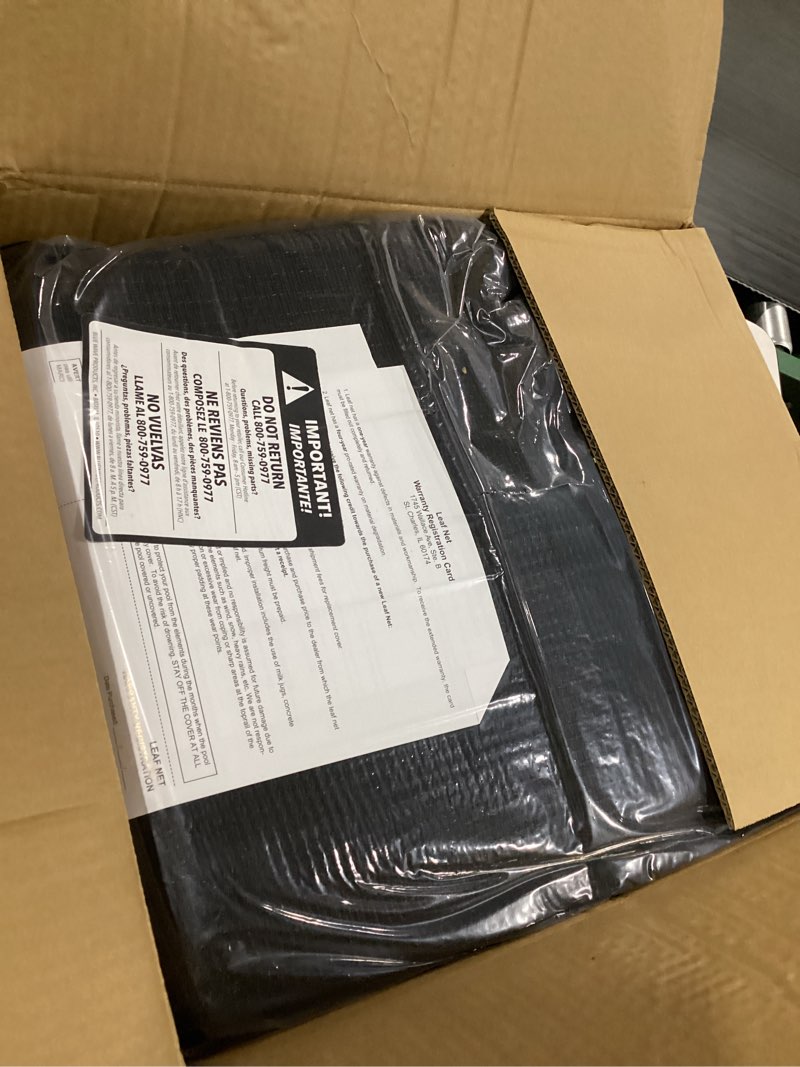 Condition photo showing New/Like New for defender 16' x 32' in-ground leaf net in black