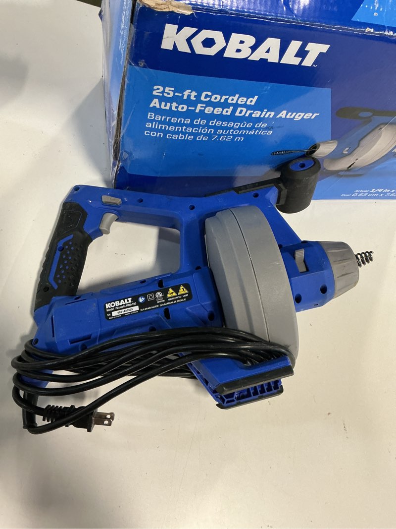 Condition photo showing As Is for Kobalt 1/4-in dia x 25-ft L Music wire Corded Machine Augers Large | KDA100