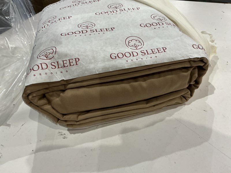 Condition photo showing Good Condition for good sleep bedding 100% egyptian cotton king size sheets set, 4 piece silky sateen weave king bed sheets, ultra-soft & durable hotel luxury, 16" king size sheets deep pocket set - taupe king 08. taupe