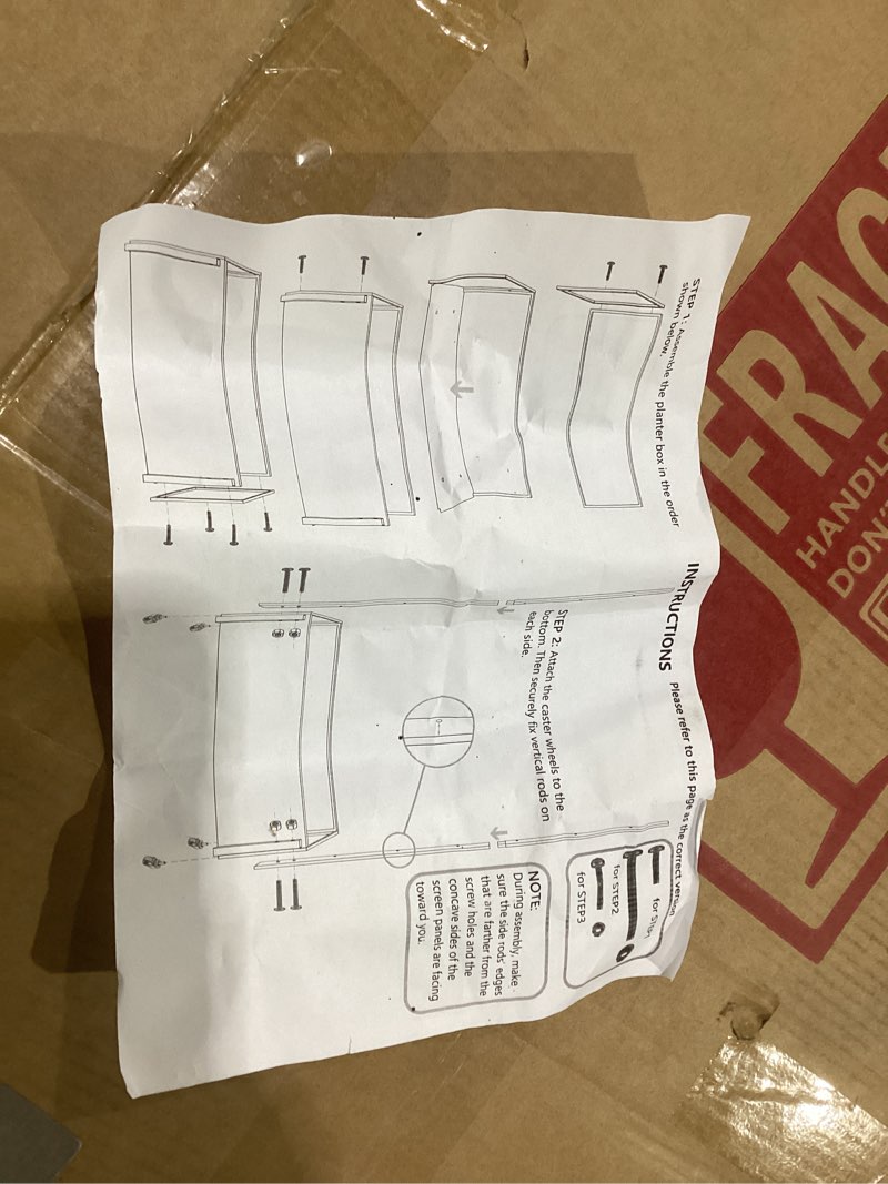 Condition photo showing As Is for best choice products outdoor metal raised garden bed, deep root box planter for vegetables, flowers, herbs, and succulents, not exact