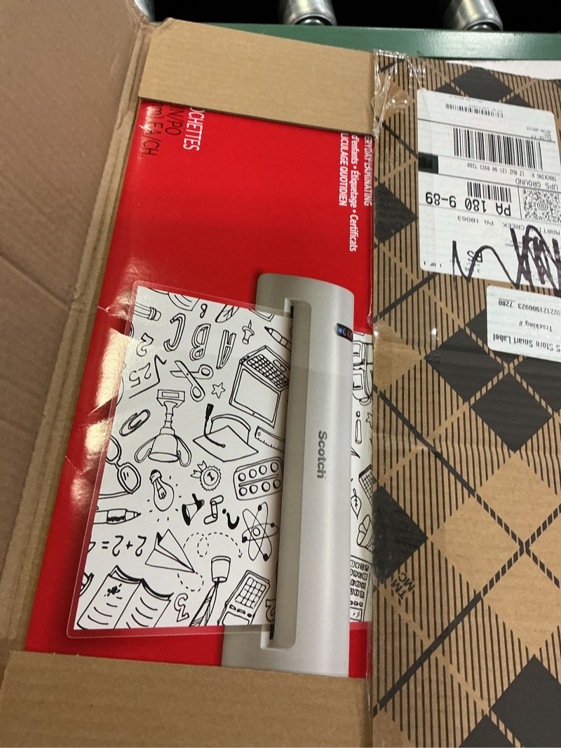 Condition photo showing New/Like New for scotch thermal laminating pouches, legal size 11 x 17 inches, 25 pack laminating sheets, 3 mil, education supplies & craft supplies, for use with thermal laminators 11 1/2" x 17 1/2" 25-pack pouches