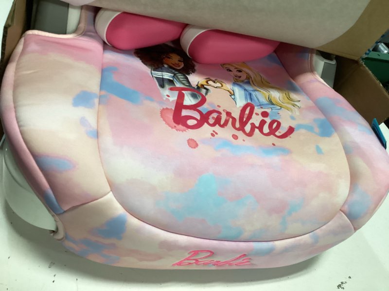 Condition photo showing Good Condition for graco turbobooster 2.0 backless booster car seat, barbie paint, travel booster seat for children ages 4-10, weight 40-100 pounds and height up to 57 inches