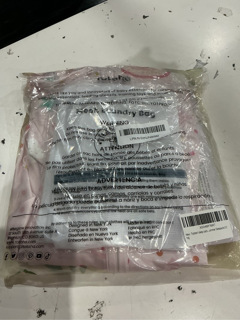 Condition photo showing Good Condition for totaha toddler sleep sack 2t-3t-4t for girl, 0.5 tog summer light sleeping sacks, soft wearable blan