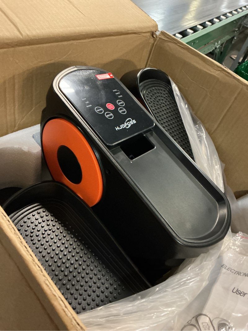 Condition photo showing Good Condition for under desk elliptical machine, electric leg exerciser for seniors | 100% no assembly, portable quiet elliptical exercise machine, seated pedal exerciser with remote control & 12 speeds orange