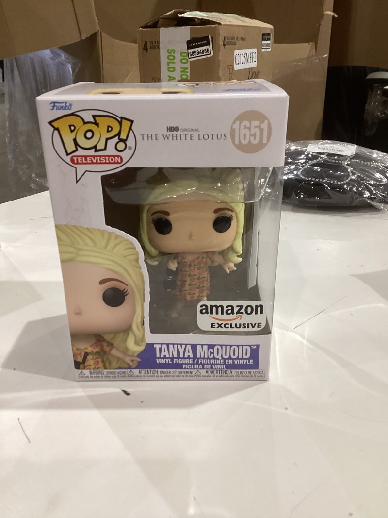 Condition photo showing New/Like New for Funko Pop! TV: White Lotus- Tanya McQuoid - Boat - Amazon Exclusive - Collectable Vinyl Figure - Gift Idea - Official Merchandise