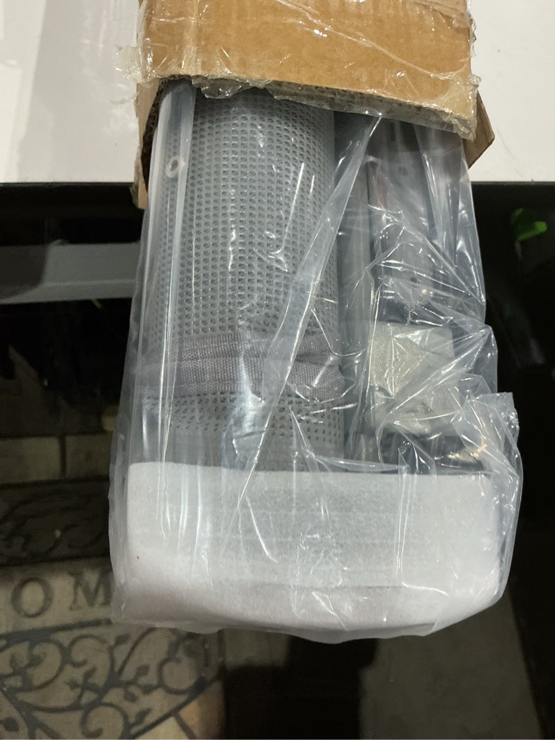 Condition photo showing Good Condition for reinforced 150 inch extra wide dog gate with cat door 12.5 ft extra long baby gates for large openings 33” tall retractable pet gates for wide openings large pet gate with cat door, gray gray reinforced 33" x 150"?with cat door?