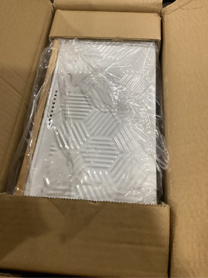 HOME PALETTE Large Bread Box for Kitchen Countertop Corner Breadbox for Homemade Bread Metal White H