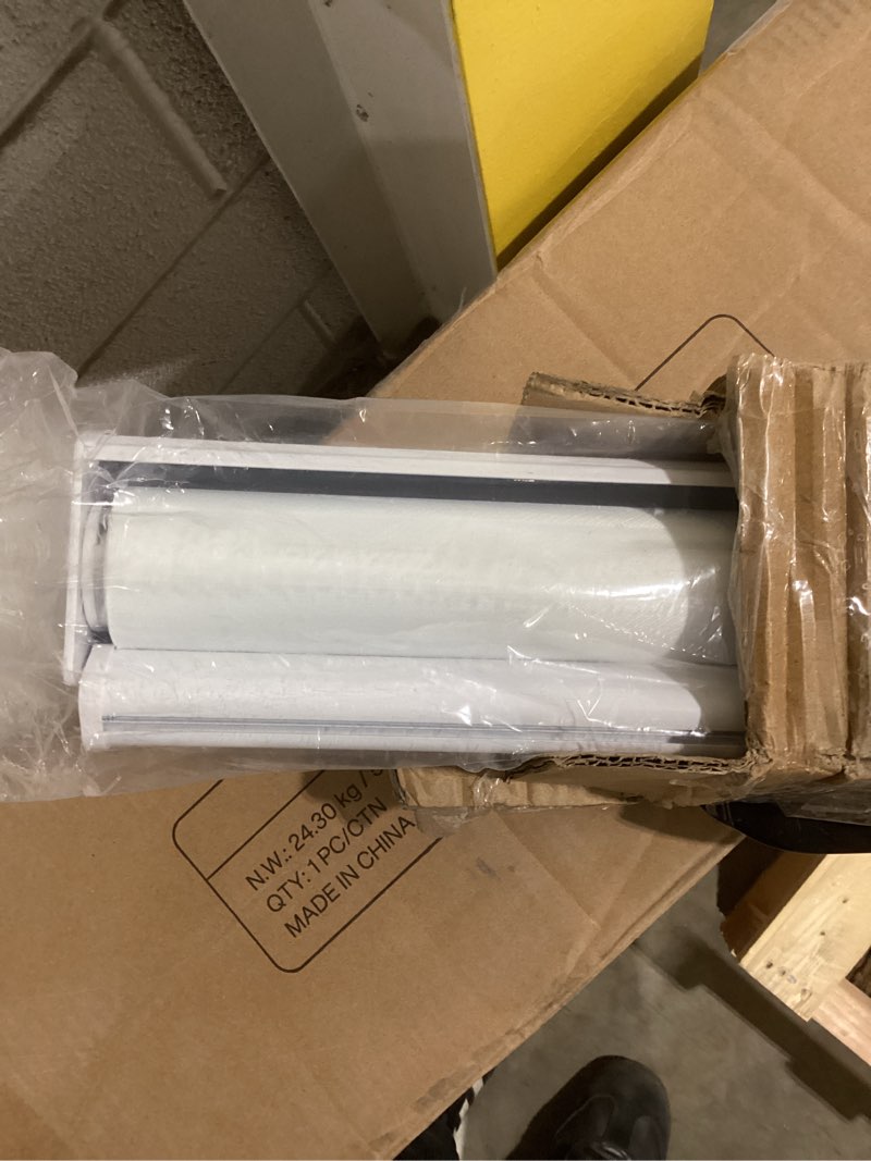 Condition photo showing As Is for Persilux Cordless Zebra Blinds for Windows Free-Stop Roller Windows Shades (70" W X 64" H, White) Dual Layer Light Control for Day and Night, Light Filtering Sheer Shades for Home, Easy to Install 70"W x 64"H White