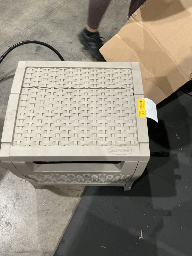 Condition photo showing As Is for suncast hose hideaway plastic 175-ft hideaway hose reel