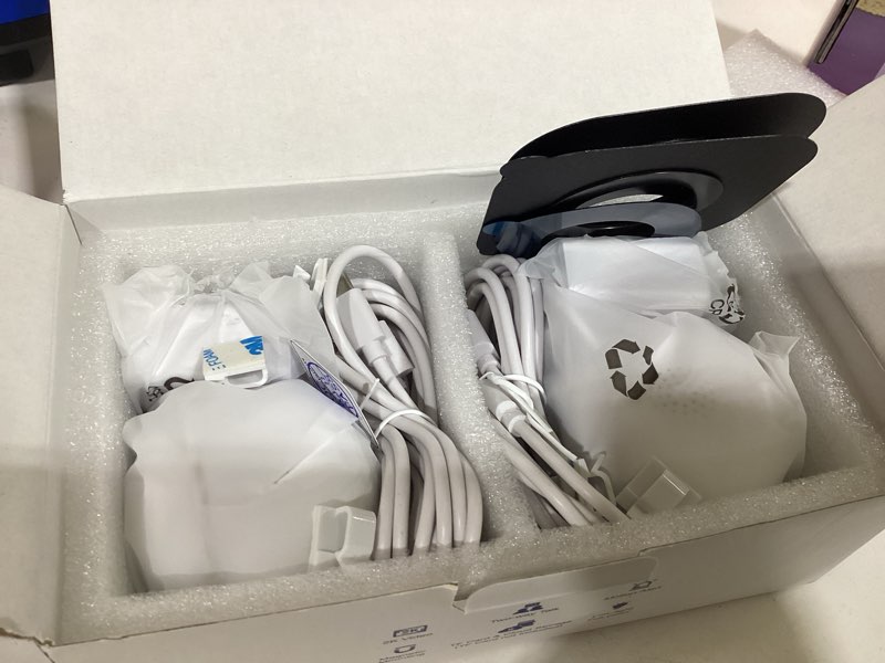 Condition photo showing Good Condition for infiya 2k no drill window camera-2 pack 2.4ghz & 5ghz wifi dome cameras for home security for indoor & outdoor monitoring, color night vision, human detection, 24/7 recording, ideal for apartment, k1 2.4g&5g 2-pack