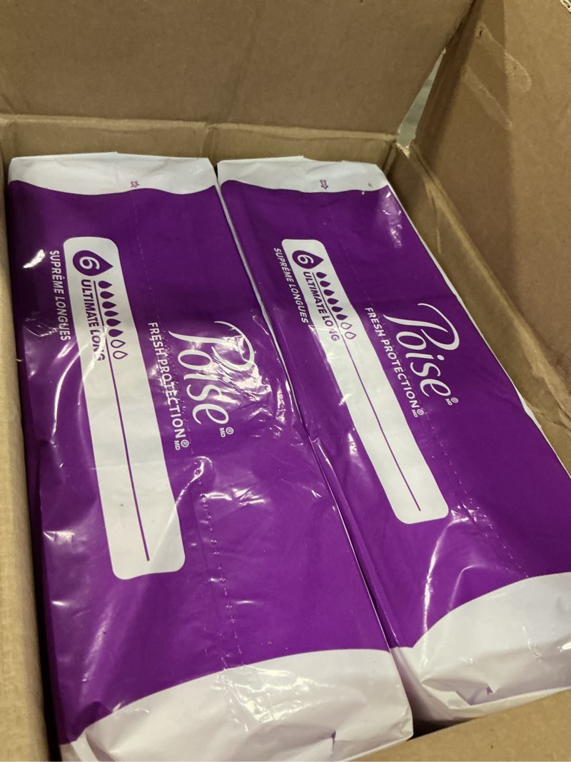 Condition photo showing Good Condition for poise incontinence & postpartum pads for bladder leaks, 6 drop ultimate absorbency, long length, 90 count, packaging may vary