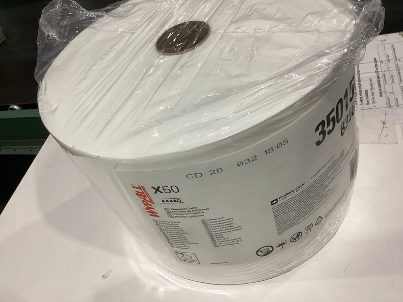 Condition photo showing Good Condition for wypall x50 disposable cloths (35015)  jumbo roll  9.8 x 13.4  white  1 100 sheets per roll