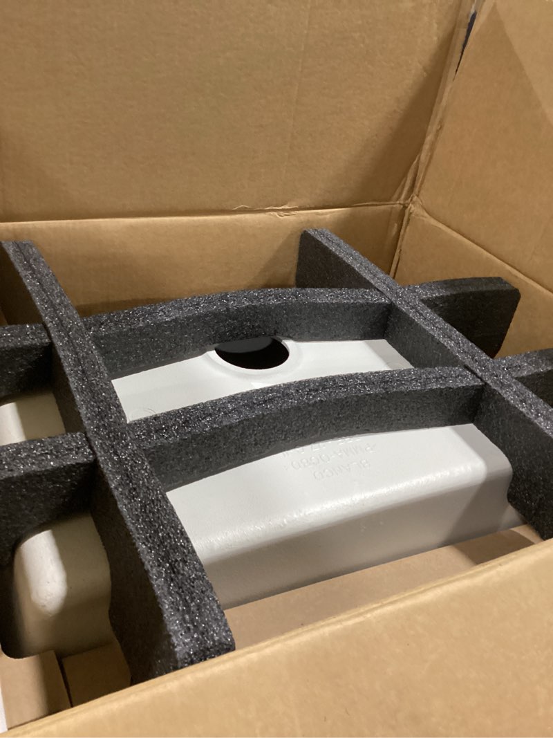 Condition photo showing As Is for BLANCO 527403 Precis 27" Undermount Single Bowl Kitchen Sink - Soft White