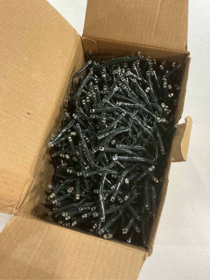 Condition photo showing Good Condition for 56FT 1000 LED Amount of Cluster Christmas Tree Lights Decorations with Remote, Waterproof Plug in Cluster Lights Christmas for Outdoor Outside Indoor,12 Modes Timer Twinkling String Light,Warm White