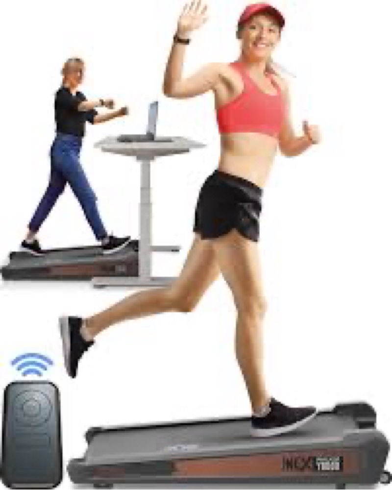 NLX Under Desk Treadmills – Walking Pad Treadmill Set for Home & Office Fitness, Foldable Space-Saving Design, Adjustable Incline, Quiet Motor, LED Display, 260 lbs Capacity & Easy Storage