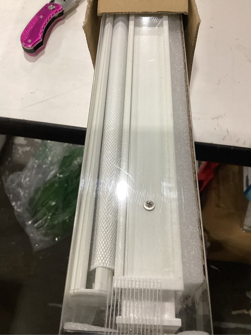 Condition photo showing Good Condition for no drill electric motorized zebra blinds, white 23.50"w x 72"h | no-drill quick install, 50%-75% blackout, solar panel included, alexa & google voice control, with remote white 23.5"w x 72"h