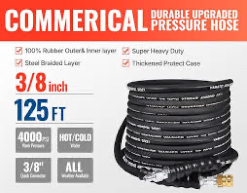 fuel transfer hose, farm fuel hose 3/4" x 20' (6 m), fuel pump hose 3/4 inch, for dispensing diesel fuel, gasoline, grease, kerosene, petroleum oils