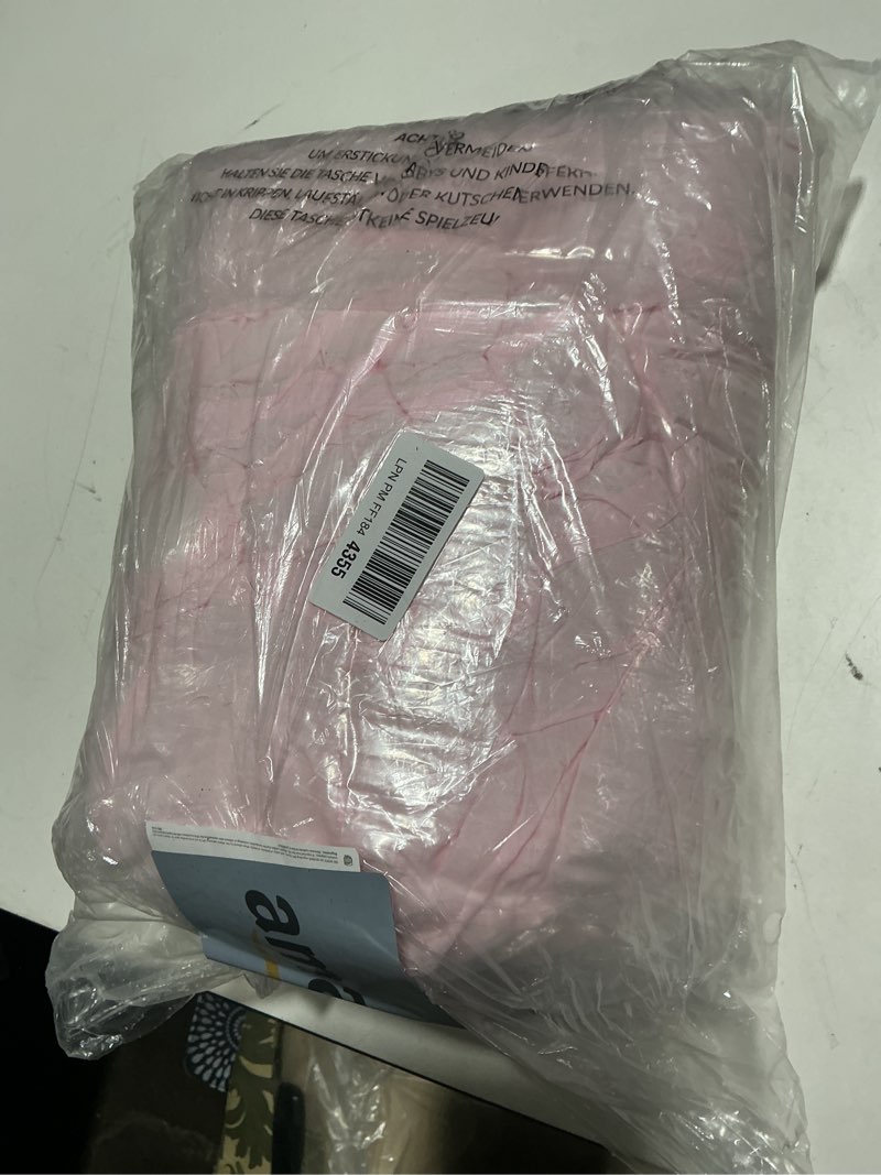 Condition photo showing As Is for BEDELITE Baby Pink Queen Comforter Set - 3 Pieces Boho Pintuck Bedding Comforter Sets, Lightweight Soft & Warm Bed Comforter Queen with 2 Pillowcases for All Season Baby Pink Queen(88"x88")