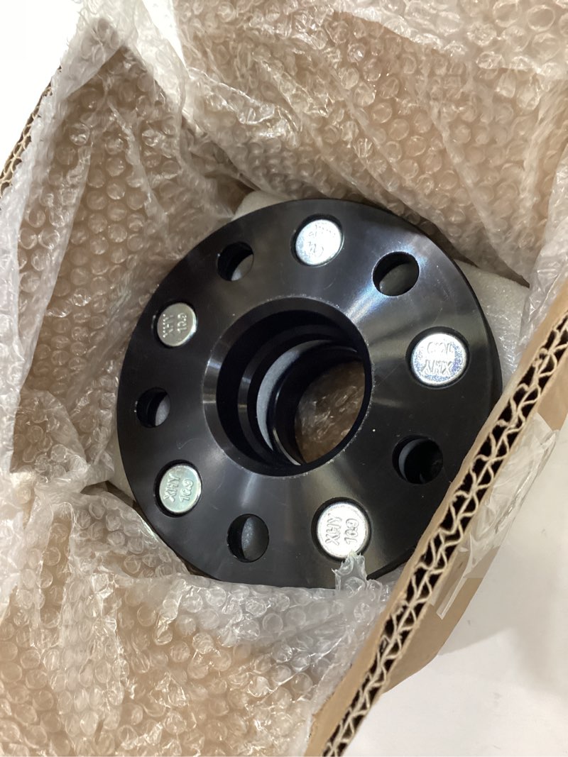 Condition photo showing Good Condition for 25mm 5x4.5 wheel spacers compatible with lexus es300 330 350, gs300 350 430 450, is250 300 350, ls400 430, toyota tacoma camry highlander, 2pcs 1" 5x114.3 wheel adapter with 12x1.5 studs & bore 60.1mm 25mm black