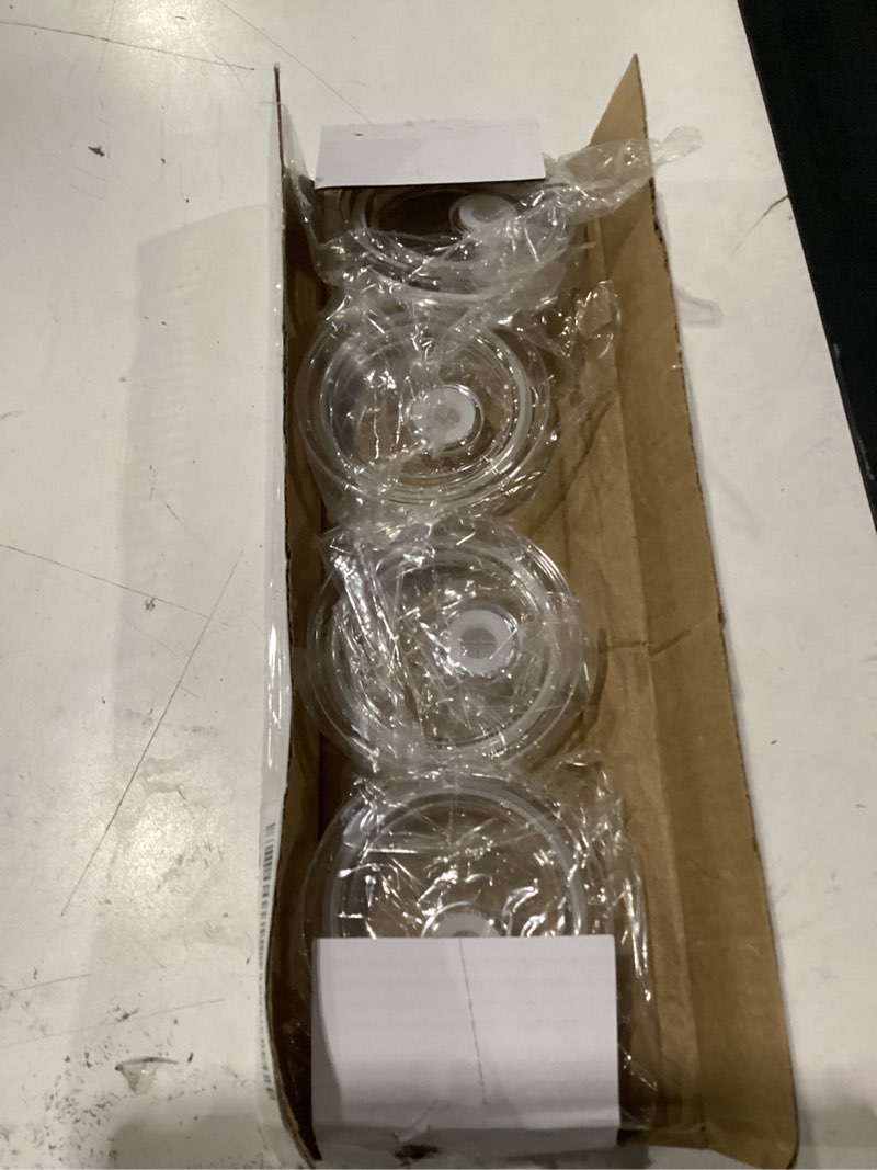 Condition photo showing New/Like New for joyclub 4 pack acrylic lids fit for 16 oz glass cups with straws, replacement lid for drinking beer glasses with bamboo lids iced coffee cups cute tumbler cup (clear)