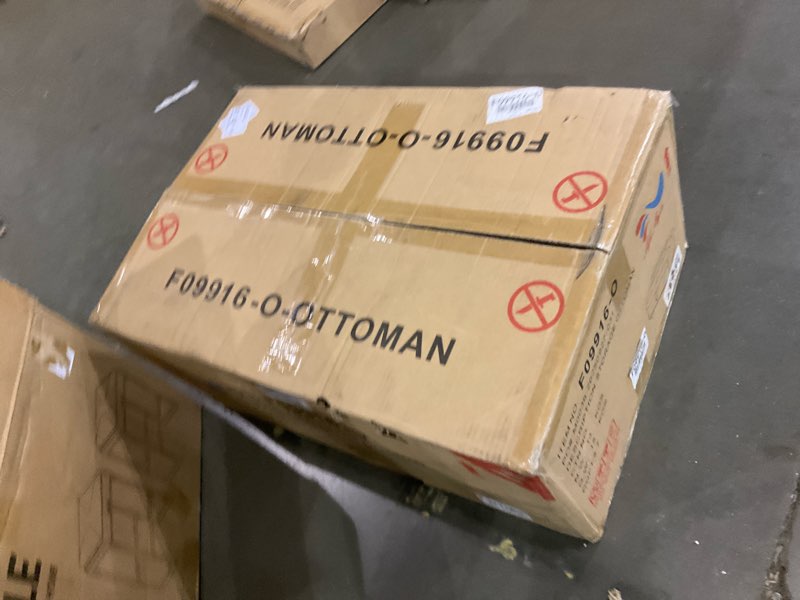 Condition photo showing Good Condition for leather otttoman,