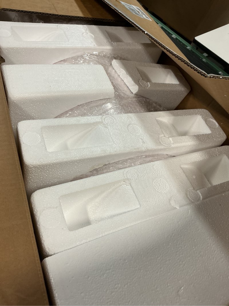 Condition photo showing Good Condition for haisiwlkj 3pcs cylinder pedestal stands for parties, white metal round cylinder plinths dessert table display pillars for birthday wedding bridal baby shower party decorations(large)