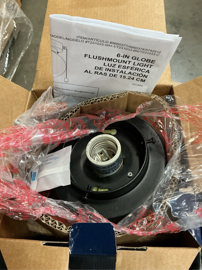 Condition photo showing Good Condition for project source 1-light 5.78-in matte black led, flush mount light
