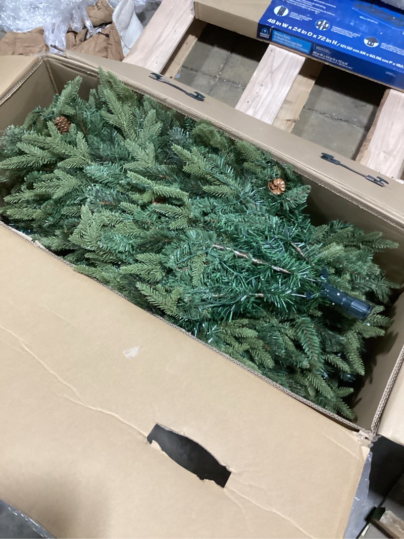 Holiday Living 7.5-ft Hayden pine Pre-lit Artificial Christmas Tree with Twinkling Multicolor LED