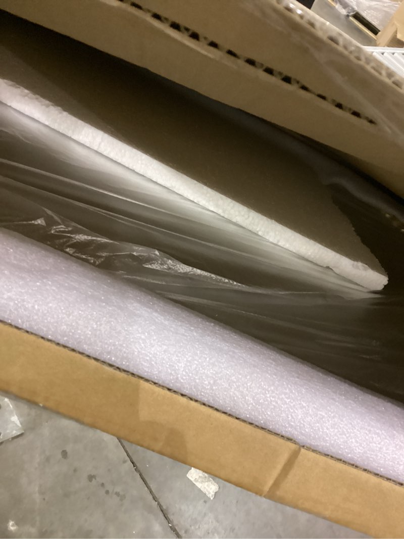 Condition photo showing New/Like New for Champagne Gold Wall Mirror - 24x36 Inch Wrought Iron Frame, Tempered Glass Wall Mounted Bathroom/Dressing Mirror, Vintage Ornate Decor for Home