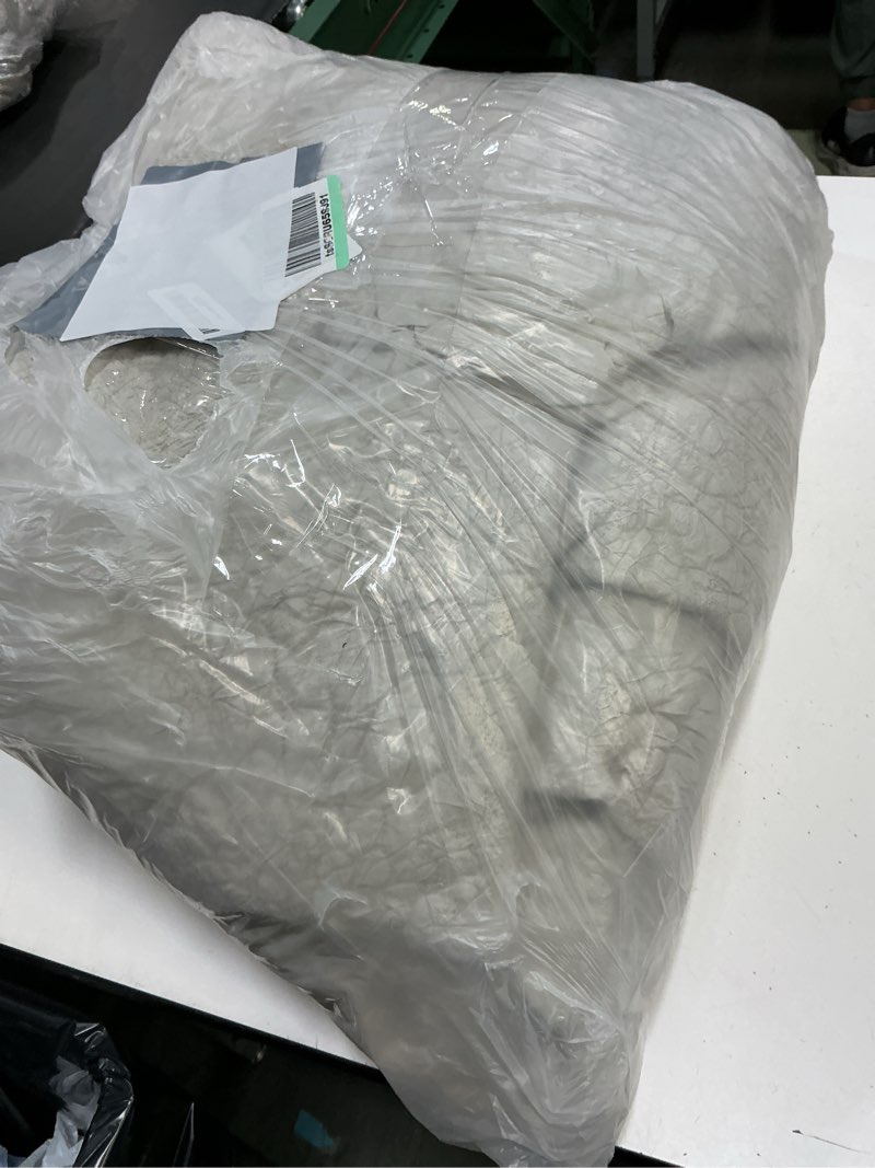 Condition photo showing As Is for lady ann wheat oversized king quilt 120x120, 3 pcs stone-washed crinkled oversized bedspread set ruffled coverlet, extra large quilted blanket farmhouse rustic shabby bedding sets chic for all season oversized king(120x120) wheat petal