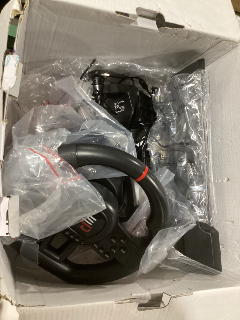 Condition photo showing As Is for SUBSONIC - Superdrive GS650-X Steering Wheel with Manual Shifter, 3 Pedals, and Paddle Shifters - Racing Wheel for Xbox Series X/S, PS4, Xbox One - Black