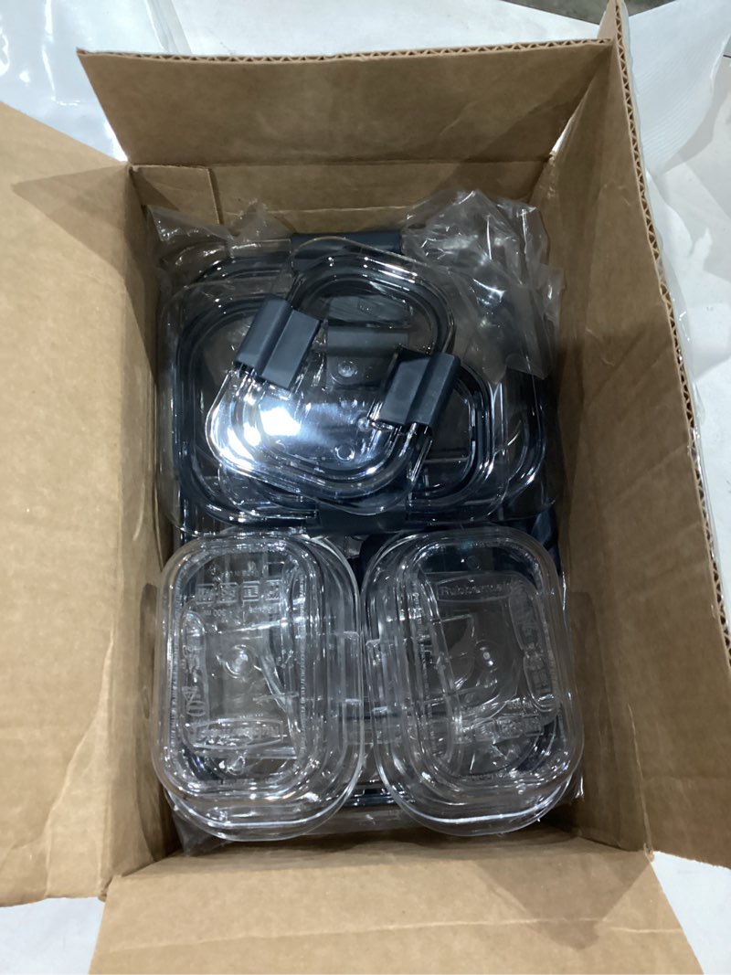 Condition photo showing Good Condition for Rubbermaid Brilliance Food Storage Containers, 14 Piece Plastic Containers with Lids, BPA-Free, Leak Proof, Clear Assorted (14-Piece)
