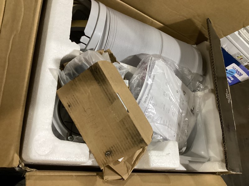 Condition photo showing As Is for lg 8,000 btu 115-volt portable air conditioner cools 350 sq. ft. with dehumidifier and wi-fi enabled in gray