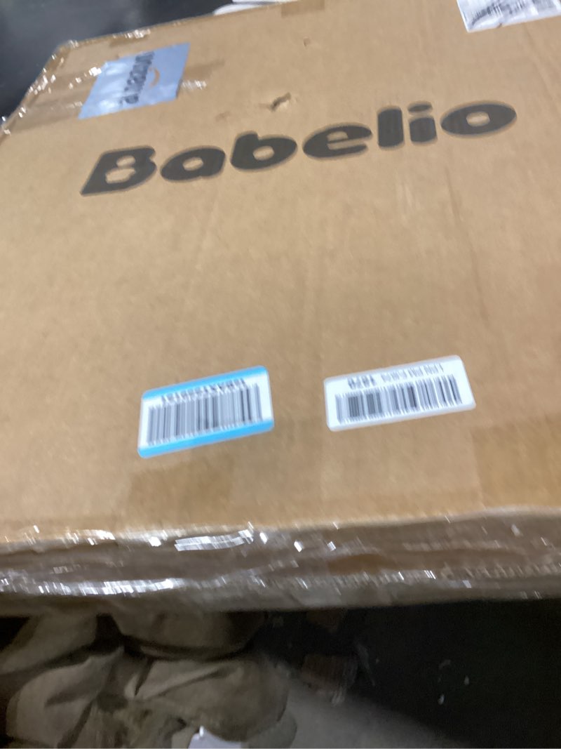 Condition photo showing New/Like New for Babelio Upgraded Baby Gate with Cat Door, 29-43" Auto Close Durable Dog Gate for Stairs, Doorways and House, Easy Walk Thru Safety Gate with Pet Door Includes 4 Wall Cups, Black Black 29-43" Wide, 30" Tall