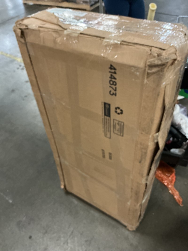 Condition photo showing As Is for Sauder Folding SewingTable & Craft Cart Storage Cabinet, in Soft White