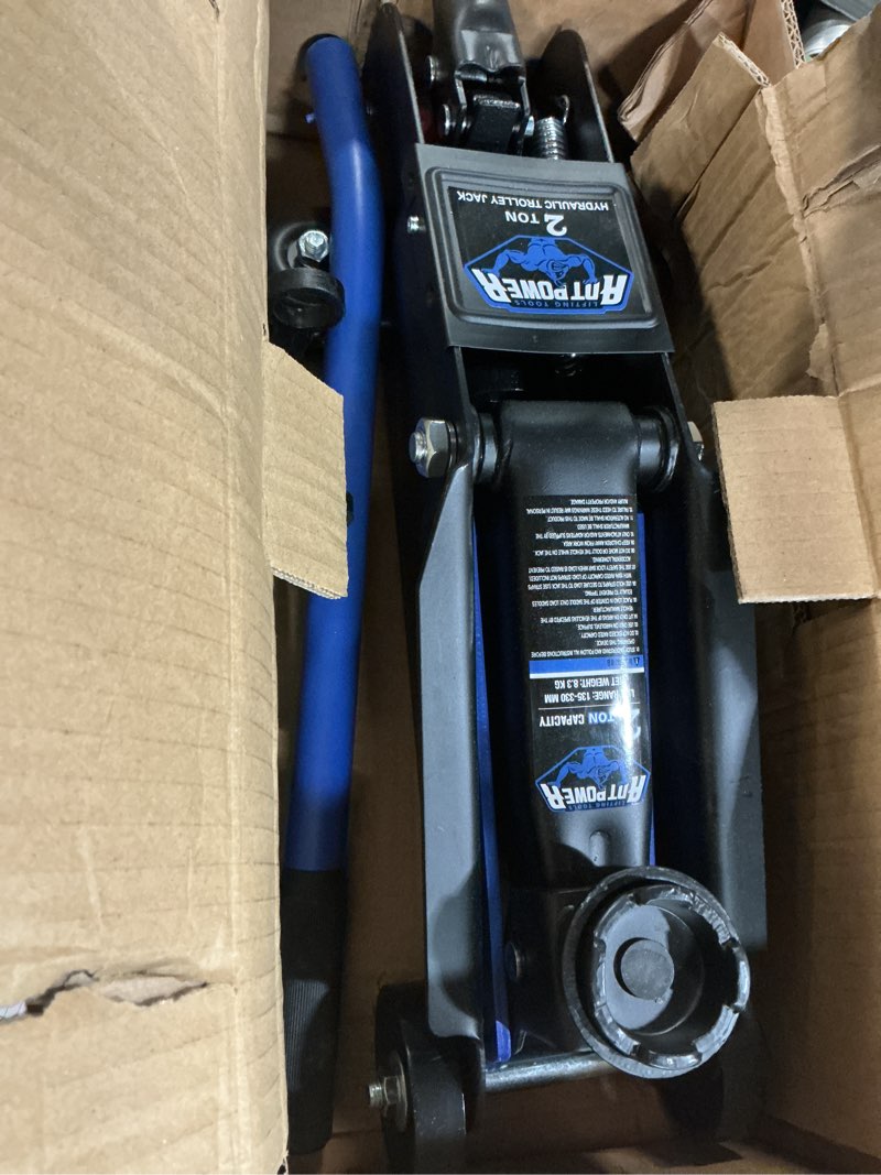 Condition photo showing Good Condition for antpower 2 ton floor jack,with wheels for secure lifting,fast lift floor jack, quick lift pump for sport utility vehicle,providing stable support for various cars,lifting range of 5.31" to 13" (2 ton)