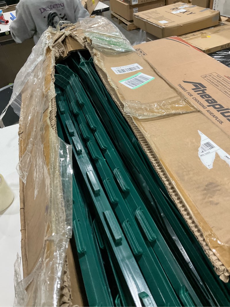 50 pack electric fence posts,48 inch/4ft step-in plastic posts for farm and garden,temporary sturdy fencing system for electric fencing and yard protection, green green 50 pack